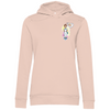 Damen Premium Bio Hoodie mit Herzchen-Motiv