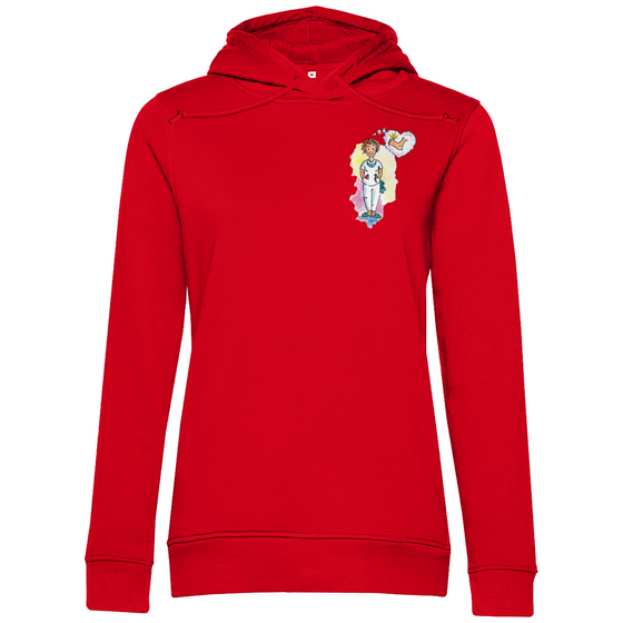 Damen Premium Bio Hoodie mit Herzchen-Motiv