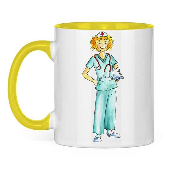 Tasse zweifarbig Krankenschwester /Ärtzin