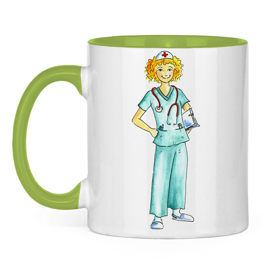 Tasse zweifarbig Krankenschwester /Ärtzin