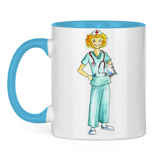 Tasse zweifarbig Krankenschwester /Ärtzin