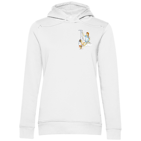 Damen Premium Bio Hoodie Ärztin / Krankenschwester mit Patient